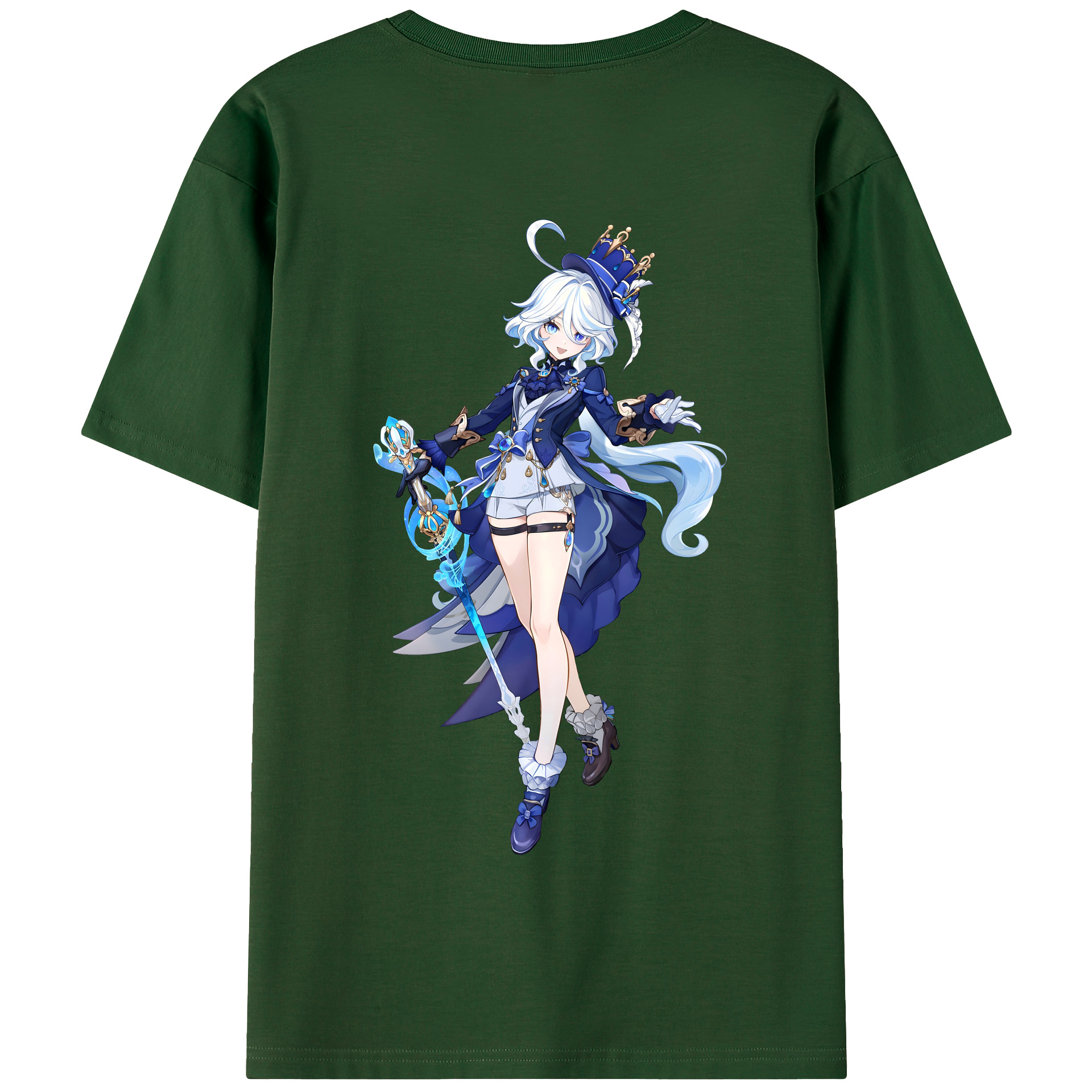 げんし神 フリーナ genshin Furina 綿100％半袖Tシャツ（背面プリント）